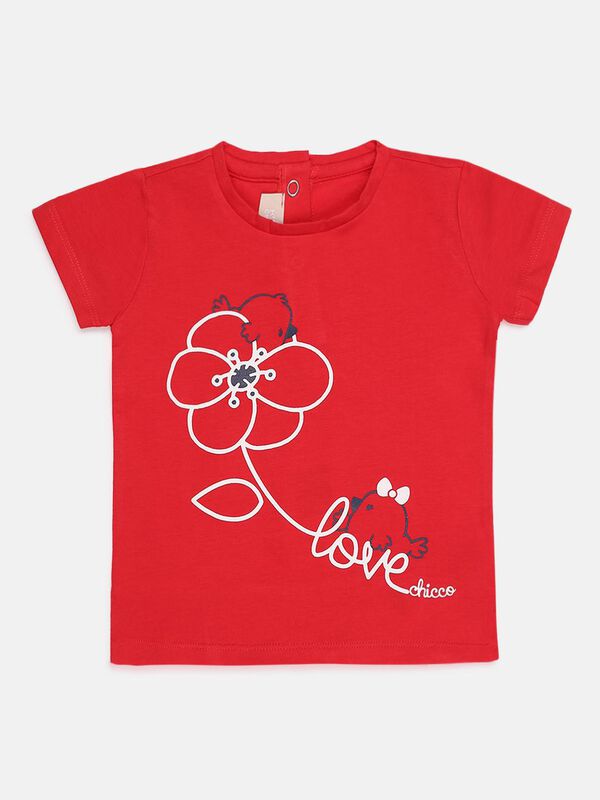 Red Graphic Printed T-Shirt image number 0